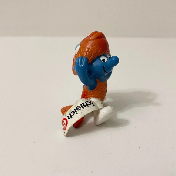 2009 Schleich Peyo Smurf Pisces Zodiac Figurine PVC Fish Figure - Picture 3 of 12